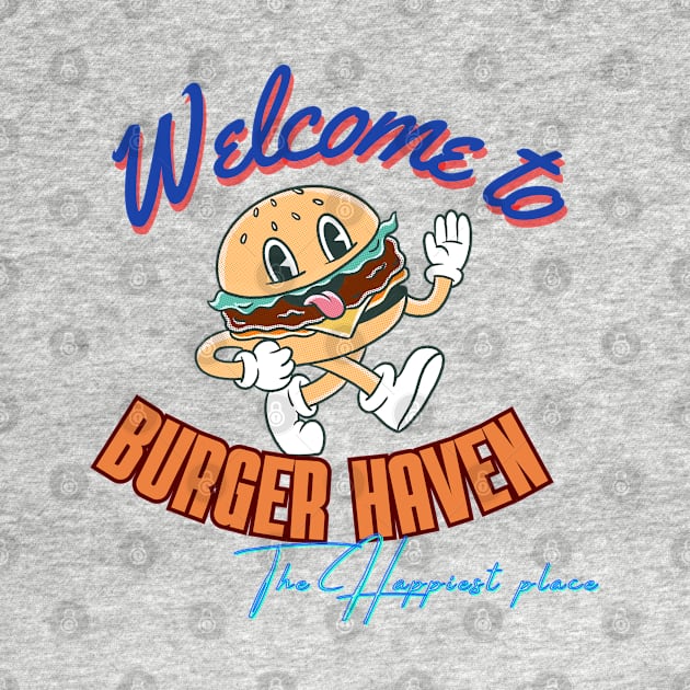 Cute Hamburger Welcome to Burger Haven by PoiesisCB